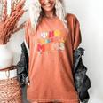 Groovy Retro I Love Hot Baseball Moms With After Game Snacks Women's Comfort Colors T-Shirt Yam