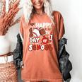 Happy 100 Days Of School Baseball Football PE Teacher Women's Comfort Colors T-Shirt Yam Happy 100 Days Of School Baseball Football PE Teacher Women's Comfort Colors T-Shirt Yam