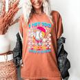 I Hit 100 Days Of School Baseball Ice Cream Drip Women's Comfort Colors T-Shirt Yam