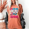 HUGvyn 100 Days Of School Baseball Ice Cream Teacher Student Women's Comfort Colors T-Shirt Yam