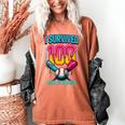 HUGvyn I Survived 100 Days Baseball Teacher Ice Cream Drip Women's Comfort Colors T-Shirt Yam HUGvyn I Survived 100 Days Baseball Teacher Ice Cream Drip Women's Comfort Colors T-Shirt Yam