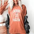 Jesus Has My Back Baseball Faith Motivation Tee Christian Women's Comfort Colors T-Shirt Yam Jesus Has My Back Baseball Faith Motivation Tee Christian Women's Comfort Colors T-Shirt Yam