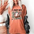 I Just Hit 100 Days Of School Camo Baseball 100 Days Smarter Women's Comfort Colors T-Shirt Yam