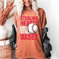 Kids Stealing Hearts Like I Steal Bases Cute Baseball Boys Women's Comfort Colors T-Shirt Yam Kids Stealing Hearts Like I Steal Bases Cute Baseball Boys Women's Comfort Colors T-Shirt Yam