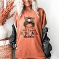 Loud And Proud Baseball Mom Messy Bun Leopard Baseball Mom Women's Comfort Colors T-Shirt Yam Loud And Proud Baseball Mom Messy Bun Leopard Baseball Mom Women's Comfort Colors T-Shirt Yam