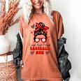Loud And Proud Baseball Mom Messy Bun Leopard Mother Day Women's Comfort Colors T-Shirt Yam