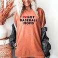 I Love Hot Baseball Moms Red Heart Women's Comfort Colors T-Shirt Yam I Love Hot Baseball Moms Red Heart Women's Comfort Colors T-Shirt Yam