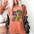 Mardi Gras Six Seven Baseball Drip Number 6 7 Meme Women's Comfort Colors T-Shirt Yam