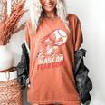 Mask On Fear Gone Baseball Catcher Softball Women's Comfort Colors T-Shirt Yam Mask On Fear Gone Baseball Catcher Softball Women's Comfort Colors T-Shirt Yam