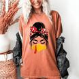 Messy Bun Baseball Mom Turkey Face Matching Thanksgiving Women's Comfort Colors T-Shirt Yam Messy Bun Baseball Mom Turkey Face Matching Thanksgiving Women's Comfort Colors T-Shirt Yam