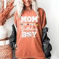 Mom Of The Birthday Boy Baseball Bday Family Women's Comfort Colors T-Shirt Yam