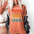 Moms Against Baseball Pants Baseball Mom Mother Women's Comfort Colors T-Shirt Yam