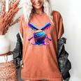 Neon Dripping Baseball And Bats Colorful Sports Art Women's Comfort Colors T-Shirt Yam
