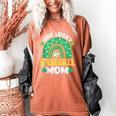 One Lucky Baseball Mom St Patricks Day Rainbow Mother Mama Women's Comfort Colors T-Shirt Yam