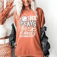 He Plays She Dances Mom Of Both Dancing And Baseball Mom Women's Comfort Colors T-Shirt Yam He Plays She Dances Mom Of Both Dancing And Baseball Mom Women's Comfort Colors T-Shirt Yam