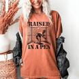 Raised In a Pen Baseball Pitcher Saying Bullpen Women's Comfort Colors T-Shirt Yam