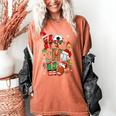 Santa Baseball Football Soccer Pajamas Ho Ho Christmas Xmas Women's Comfort Colors T-Shirt Yam Santa Baseball Football Soccer Pajamas Ho Ho Christmas Xmas Women's Comfort Colors T-Shirt Yam