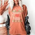 Santa Loves Baseball Moms Ugly Christmas Women's Comfort Colors T-Shirt Yam
