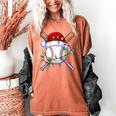 Santa Sports Christmas Baseball Player Women's Comfort Colors T-Shirt Yam Santa Sports Christmas Baseball Player Women's Comfort Colors T-Shirt Yam