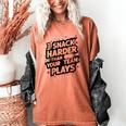 I Snack Harder Than Your Team Plays Baseball Mom Women's Comfort Colors T-Shirt Yam I Snack Harder Than Your Team Plays Baseball Mom Women's Comfort Colors T-Shirt Yam