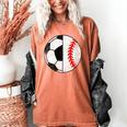 Soccer Baseball Player Soccer Baseball Mom Women's Comfort Colors T-Shirt Yam