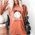 Softball Baseball Mom Floral Tee Mother's Day Women's Comfort Colors T-Shirt Yam Softball Baseball Mom Floral Tee Mother's Day Women's Comfort Colors T-Shirt Yam