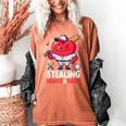 Stealing Hearts And Bases Baseball Player Valentine's Day Women's Comfort Colors T-Shirt Yam Stealing Hearts And Bases Baseball Player Valentine's Day Women's Comfort Colors T-Shirt Yam