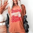 Stealing Hearts Like I Steal Bases Cute Baseball Boys Women's Comfort Colors T-Shirt Yam Stealing Hearts Like I Steal Bases Cute Baseball Boys Women's Comfort Colors T-Shirt Yam