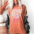 Strike Out Breast Cancer Baseball Warrior Women's Comfort Colors T-Shirt Yam Strike Out Breast Cancer Baseball Warrior Women's Comfort Colors T-Shirt Yam