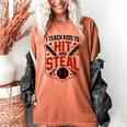 I Teach Kids To Hit And Steal Baseball Softball Coach Premium Tri-Blend Women's Comfort Colors T-Shirt Yam I Teach Kids To Hit And Steal Baseball Softball Coach Premium Tri-Blend Women's Comfort Colors T-Shirt Yam