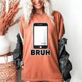 Texted First Bruh Seen Message Valentine's Day Humor Raglan Baseball Tee Women's Comfort Colors T-Shirt Yam