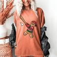 Ugly Christmas Sweater Gingerbread Baseball Toddler Kids Women's Comfort Colors T-Shirt Yam Ugly Christmas Sweater Gingerbread Baseball Toddler Kids Women's Comfort Colors T-Shirt Yam