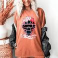 Valentine Baseball Catcher Mask Ice Cream Drip Tee For Boys Women's Comfort Colors T-Shirt Yam Valentine Baseball Catcher Mask Ice Cream Drip Tee For Boys Women's Comfort Colors T-Shirt Yam