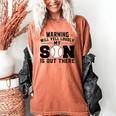 Warning Will Yell Loudly My Son Baseball Mom Women's Comfort Colors T-Shirt Yam
