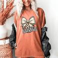 Wildcats Baseball Leopard Print Coquette Bow Mascot Game Day Women's Comfort Colors T-Shirt Yam