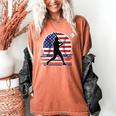 Women's Batter Patriotic American Flag Baseball Silks Women's Comfort Colors T-Shirt Yam Women's Batter Patriotic American Flag Baseball Silks Women's Comfort Colors T-Shirt Yam