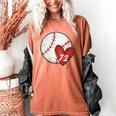 Womens Custom Baseball Mom Number 72 Heart For Mom Mommy Women's Comfort Colors T-Shirt Yam