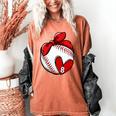 Womens Custom Baseball Mom Number 8 Heart For Mom Mommy Premium Women's Comfort Colors T-Shirt Yam
