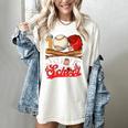 100 Days Of School Baseball Player Sports Game Teacher Kid Women's Comfort Colors T-Shirt Ivory