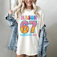 6 7 Mason Baseball Drip Number 67 Player Or 67th Birthday Women's Comfort Colors T-Shirt Ivory 6 7 Mason Baseball Drip Number 67 Player Or 67th Birthday Women's Comfort Colors T-Shirt Ivory