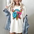 67 Baseball Ice Cream Drip Player Women's Comfort Colors T-Shirt Ivory
