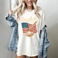 American Flag Baseball Player Bat Fan Catcher Pitcher USA Women's Comfort Colors T-Shirt Ivory American Flag Baseball Player Bat Fan Catcher Pitcher USA Women's Comfort Colors T-Shirt Ivory