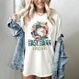 Artsy Baseball Mom Flowers Unique Game Day Ball Distressed Women's Comfort Colors T-Shirt Ivory