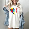 Autism Baseball Heart Autism Puzzle Baseball Mom Women's Comfort Colors T-Shirt Ivory Autism Baseball Heart Autism Puzzle Baseball Mom Women's Comfort Colors T-Shirt Ivory