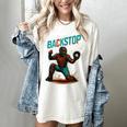 Backstop Catcher Baseball Graphic Women's Comfort Colors T-Shirt Ivory Backstop Catcher Baseball Graphic Women's Comfort Colors T-Shirt Ivory