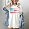 Baseball American Flag Patriotic USA Pride Women's Comfort Colors T-Shirt Ivory