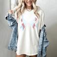 Baseball Bow Baseball Mom Women Baseball Mama Premium Women's Comfort Colors T-Shirt Ivory