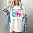 Baseball Or Bows Daddy Loves You Gender Reveal Family Women's Comfort Colors T-Shirt Ivory