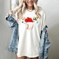 Baseball Christmas Reindeer Santa Hat Sports Player Xmas Women's Comfort Colors T-Shirt Ivory Baseball Christmas Reindeer Santa Hat Sports Player Xmas Women's Comfort Colors T-Shirt Ivory