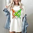 Baseball Drip Ice Cream St Patricks Day Shamrock Women's Comfort Colors T-Shirt Ivory